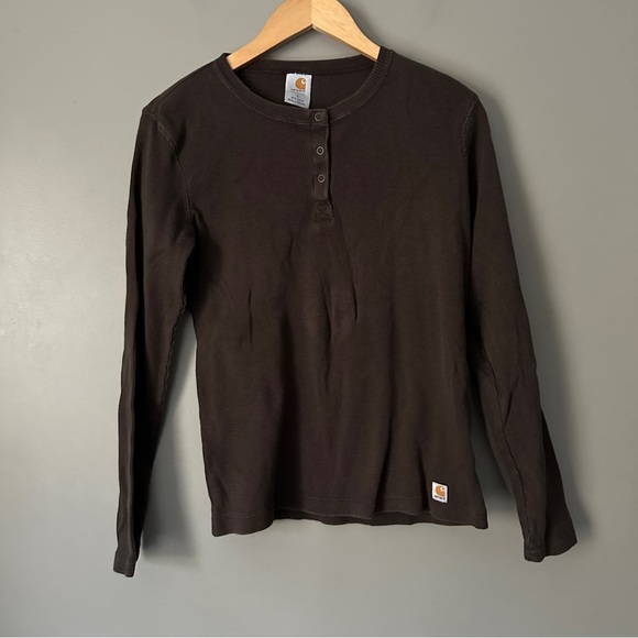 Carhartt ribbed long sleeve Henley - Picture 1 of 5